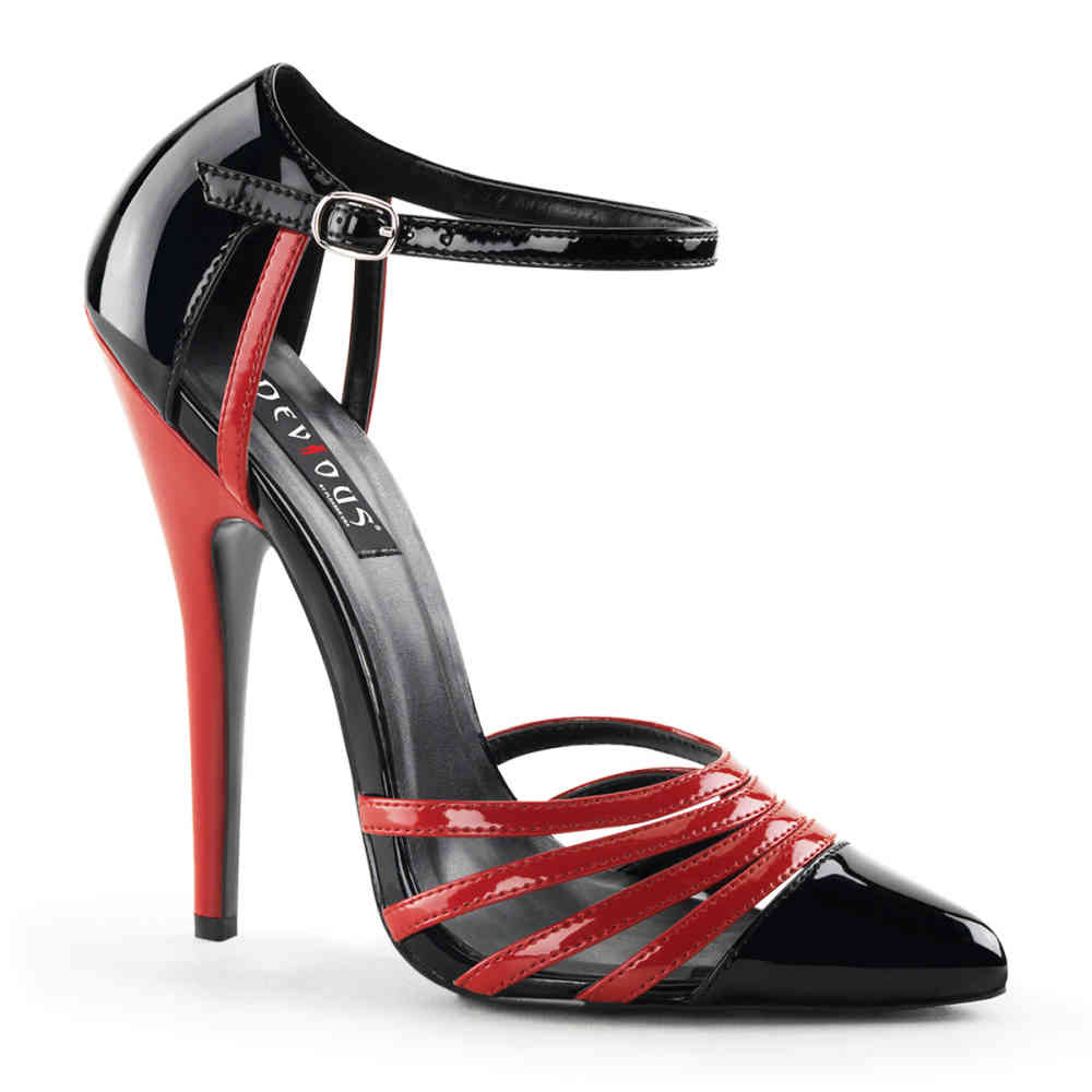 Devious - DOMINA412 High heels - Pole dance shoes - Black/Red Product image